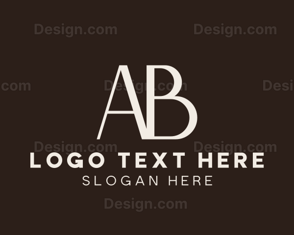 Elegant Brand Letter AB Logo