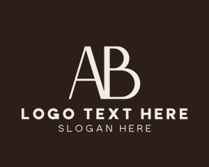 Elegant Brand Letter AB logo