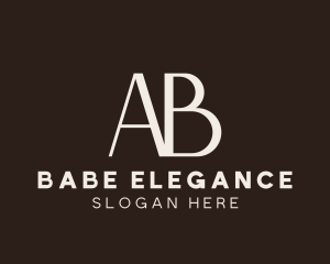 Elegant Brand Letter AB logo design