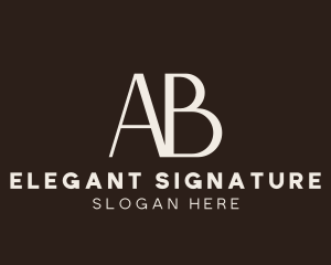 Elegant Brand Letter AB logo design