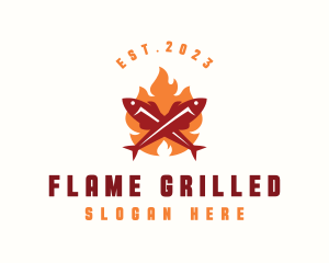 Fish Grill Seafood logo design