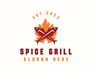 Fish Grill Seafood logo design