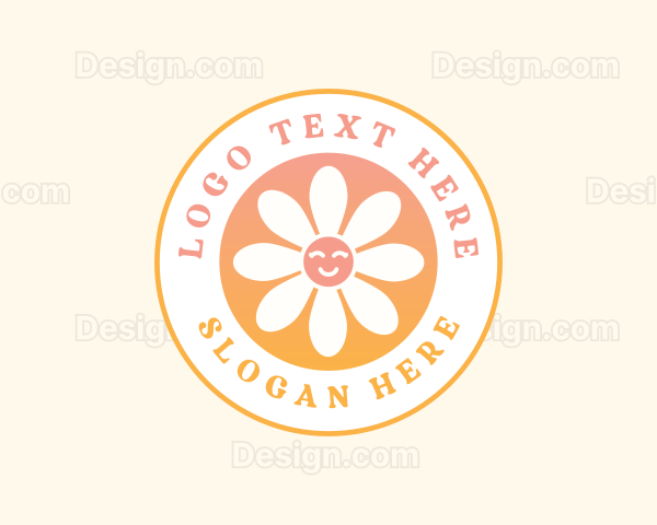 Happy Flower Smile Logo