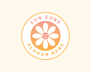 Happy Flower Smile logo design