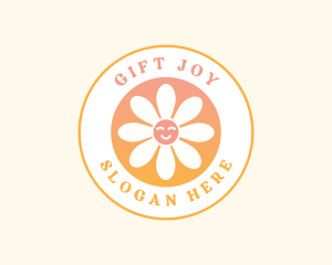 Happy Flower Smile logo design