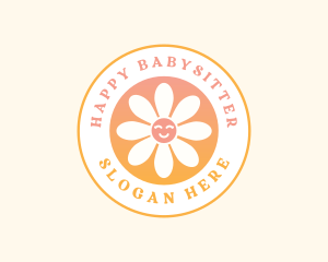 Happy Flower Smile logo design