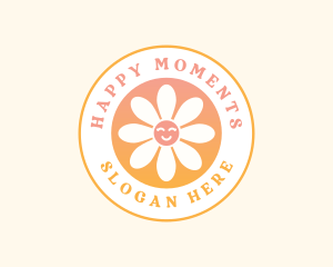 Happy Flower Smile logo design