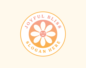 Happy Flower Smile logo design