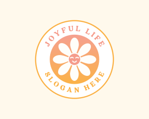 Happy Flower Smile logo design