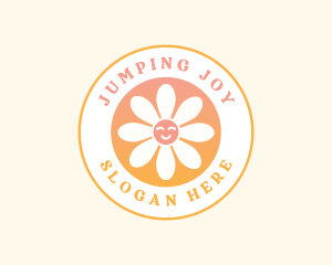 Happy Flower Smile logo design