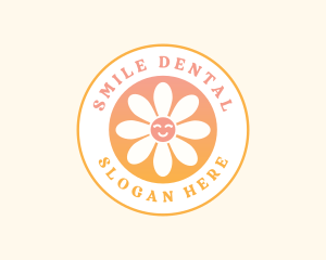 Happy Flower Smile logo design