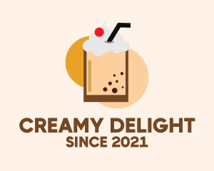 Cream Milkshake Drink  logo design