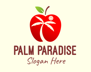 Apple Palm Tree  logo design