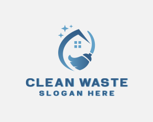 House Cleaning Broom logo design