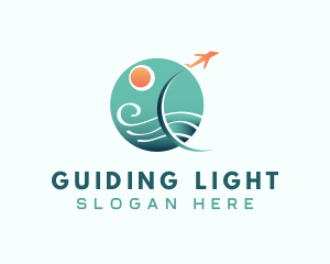 Travel Airplane Trip logo design