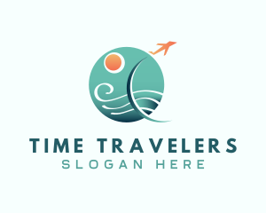 Travel Airplane Trip logo design