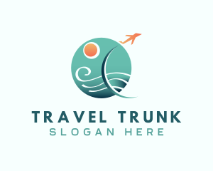 Travel Airplane Trip logo design