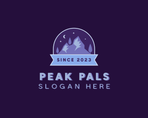 Outdoor Mountain Peak logo design