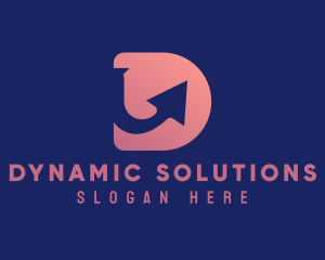 Logistics Arrow Letter D  logo design