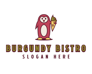 Gelato Penguin Creamery logo design