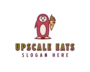 Gelato Penguin Creamery logo design