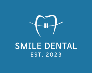 Tooth Dentist Braces logo design