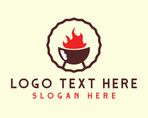 Smoked Hot Barbecue BBQ Grill Logo