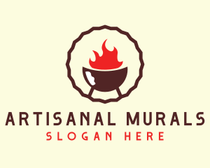 Smoked Hot Barbecue BBQ Grill logo design