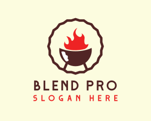 Smoked Hot Barbecue BBQ Grill logo design