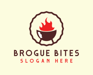 Smoked Hot Barbecue BBQ Grill logo design