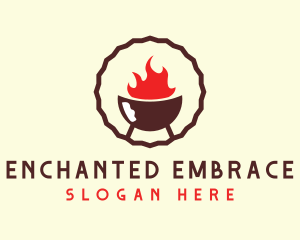 Smoked Hot Barbecue BBQ Grill logo design