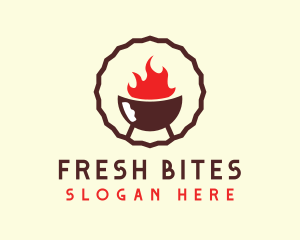 Smoked Hot Barbecue BBQ Grill logo design