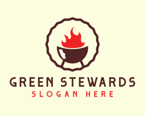 Smoked Hot Barbecue BBQ Grill logo design