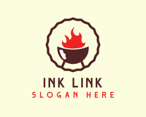 Smoked Hot Barbecue BBQ Grill logo design