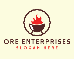 Smoked Hot Barbecue BBQ Grill logo design