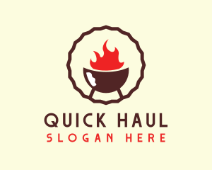 Smoked Hot Barbecue BBQ Grill logo design