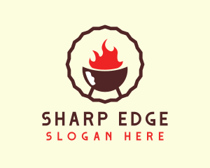 Smoked Hot Barbecue BBQ Grill logo design