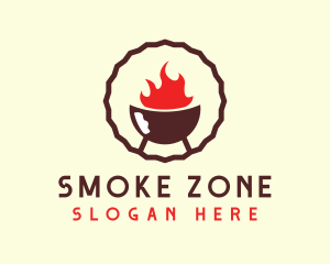 Smoked Hot Barbecue BBQ Grill logo design