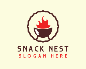 Smoked Hot Barbecue BBQ Grill logo design