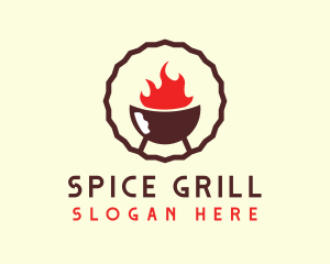 Smoked Hot Barbecue BBQ Grill logo design