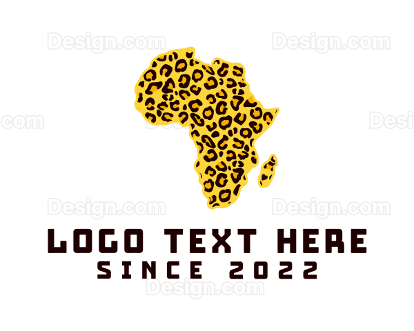 Leopard African Map Logo