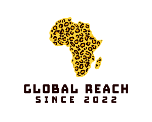 Leopard African Map logo design