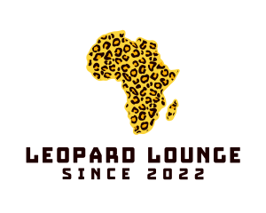 Leopard African Map logo design