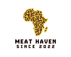 Leopard African Map logo design