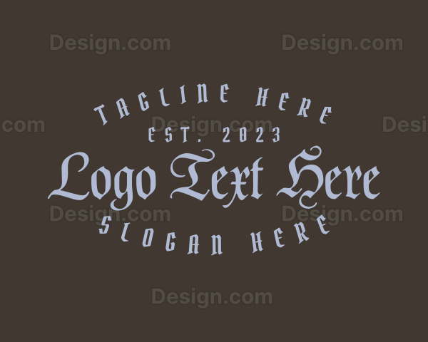 Gothic Retro Tattoo Logo