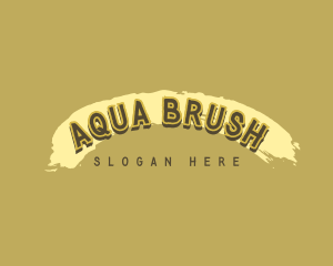 Rustic Pub Paint Brush logo design