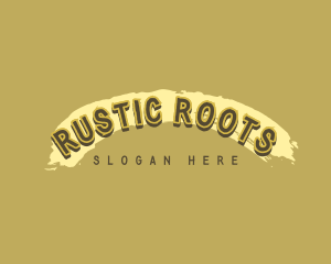 Rustic Pub Paint Brush logo design