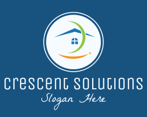 Crescent Realty House logo design