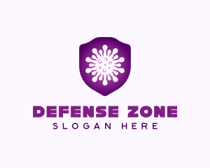 Virus Defense Shield logo design