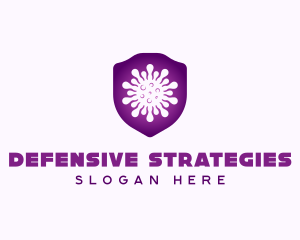 Virus Defense Shield logo design